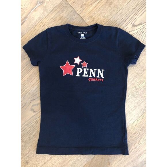 College Kids Navy ‘Penn Quakers’ Tee, Youth 10-12 - Picture 1 of 3